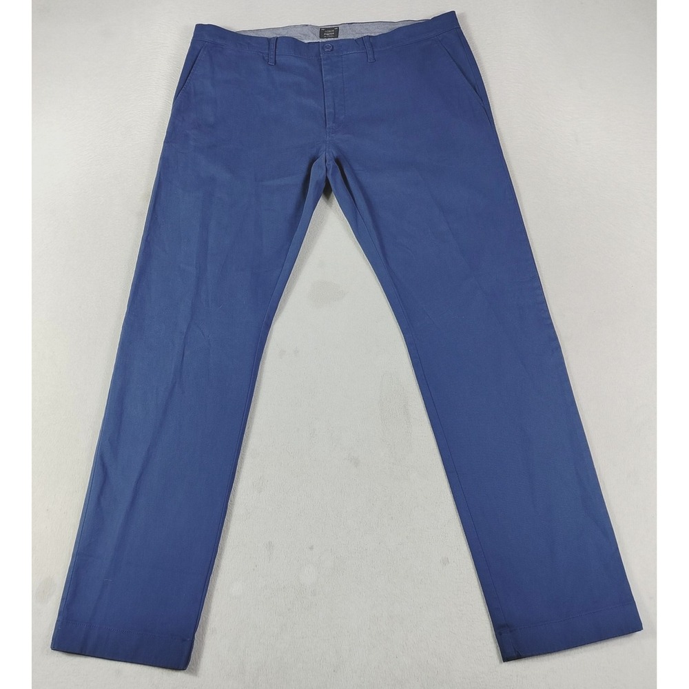 J.Crew 484 Slim Chino Pants Mens 36 Blue Stretch Casual Office Khakis Tapered
